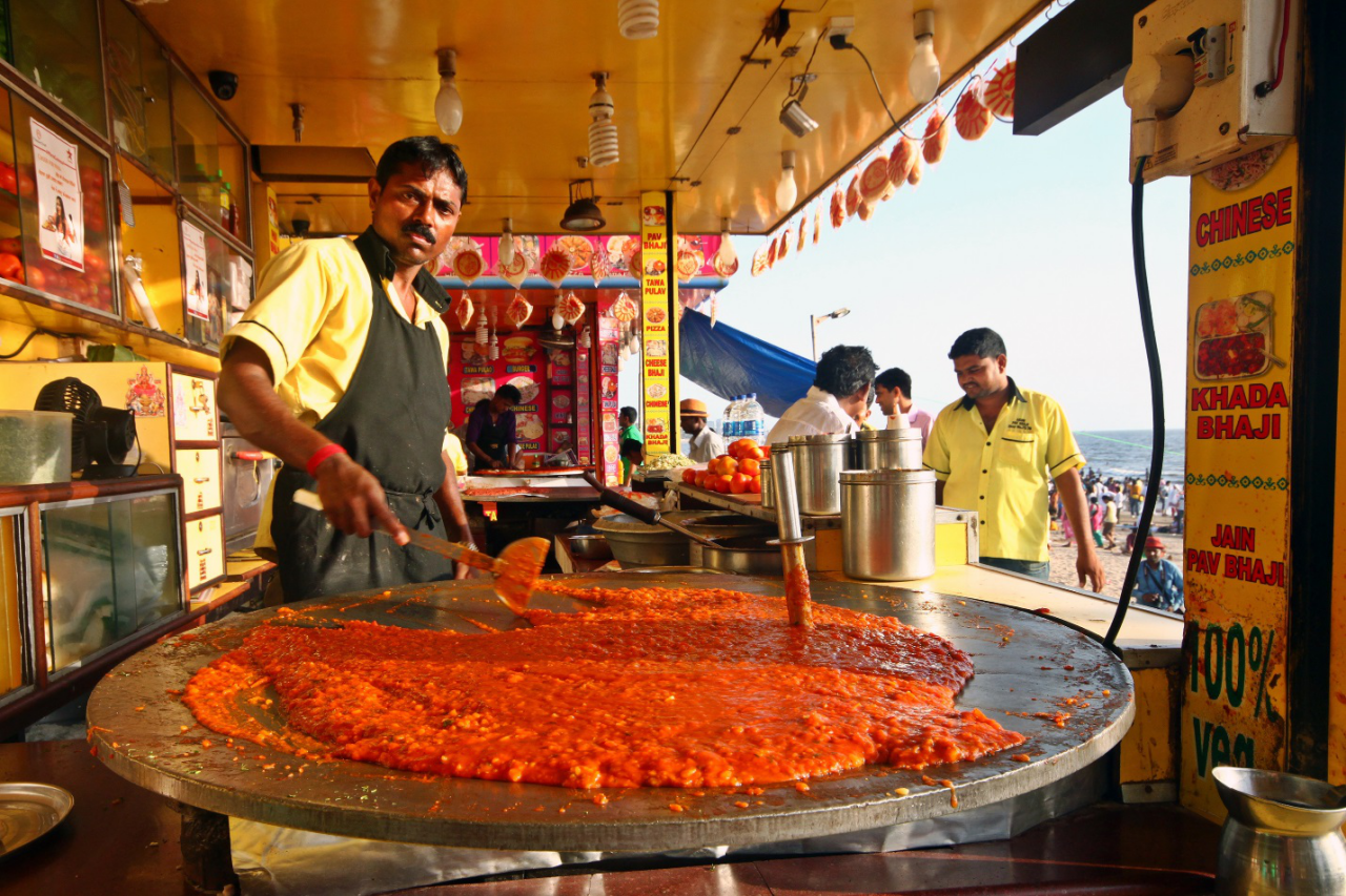 Уличная еда Chaat в Индии